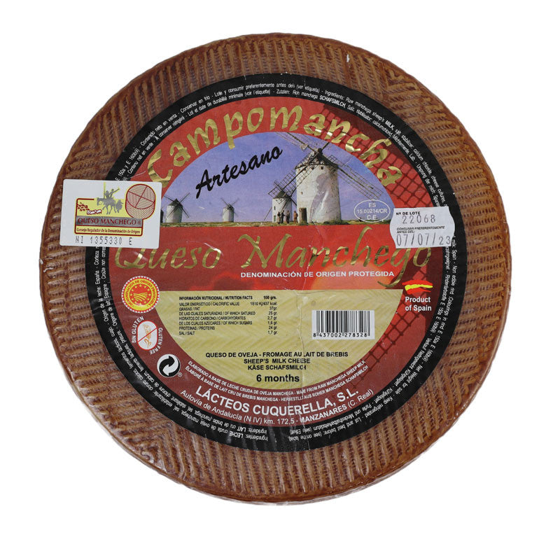 Semi Cured Manchego Cheese, D.O.P. 3kg