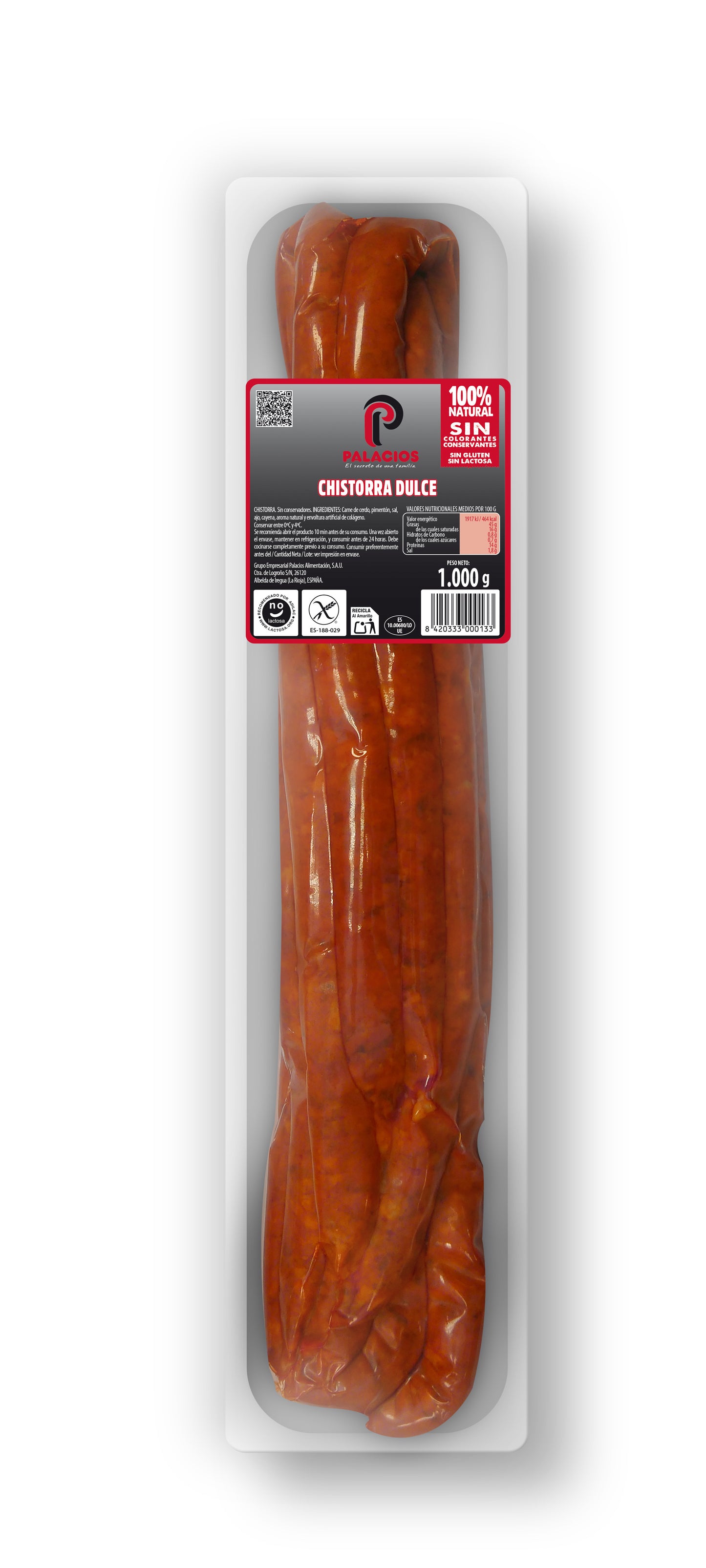 Chistorra, fresh cooking thin chorizo, 1kg