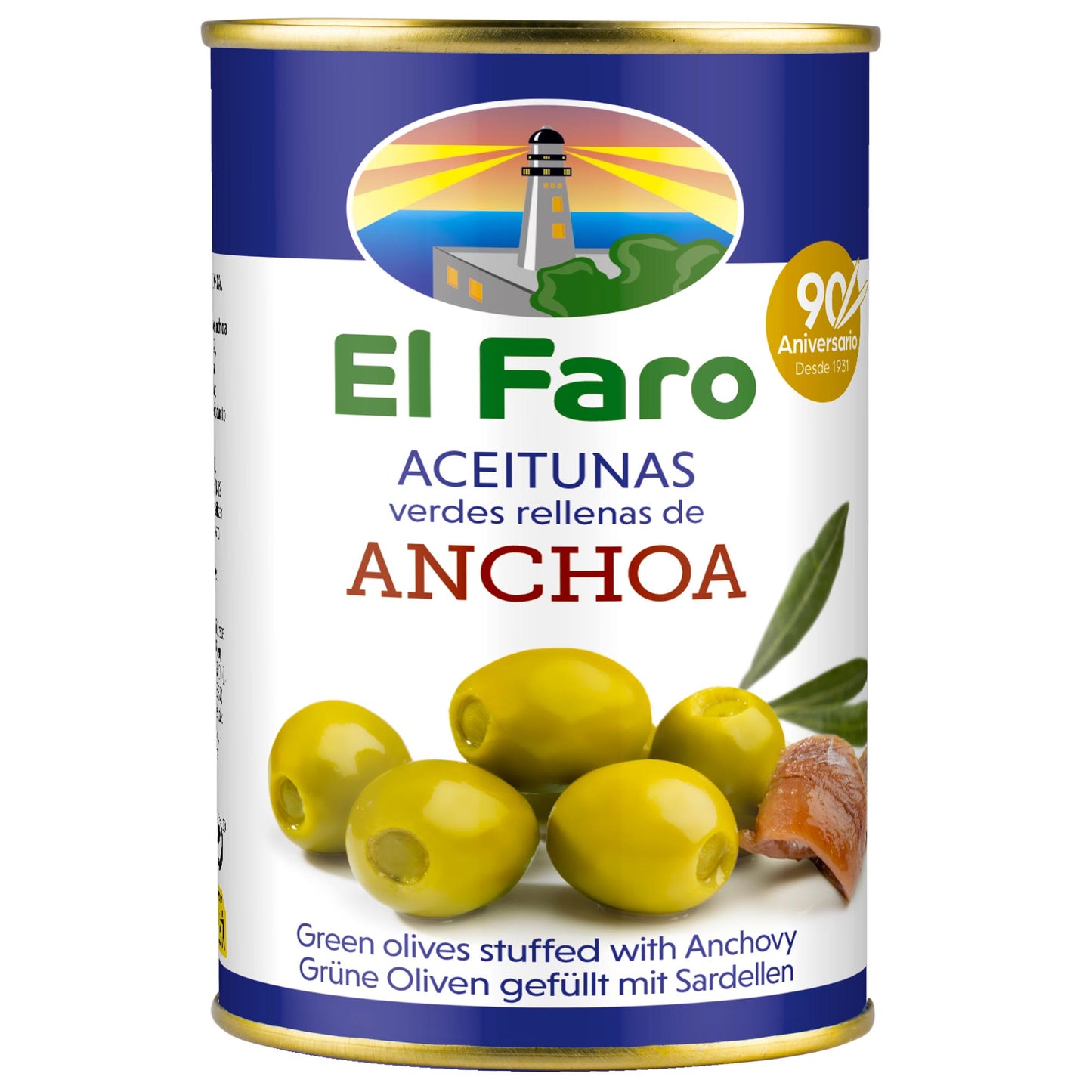 Green Manzanilla Olives Filled with Anchovy, 350g