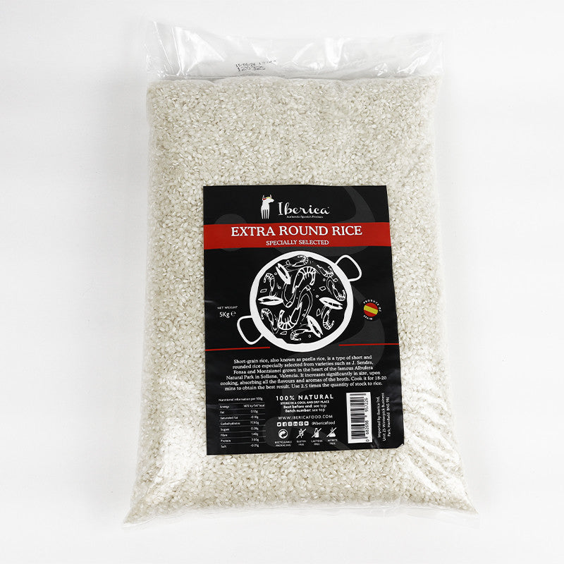 Extra White Round Rice D.O. Valencia, 5kg, plastic bag