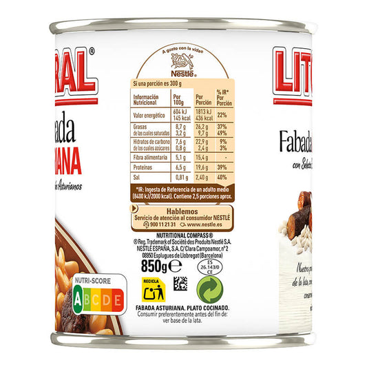 Fabada Asturiana Nutritional Values