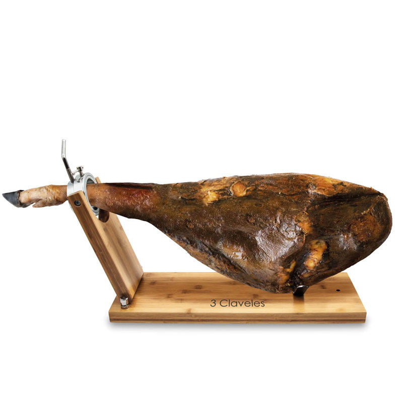 Wooden Rotating Ham Holder, 3 claveles