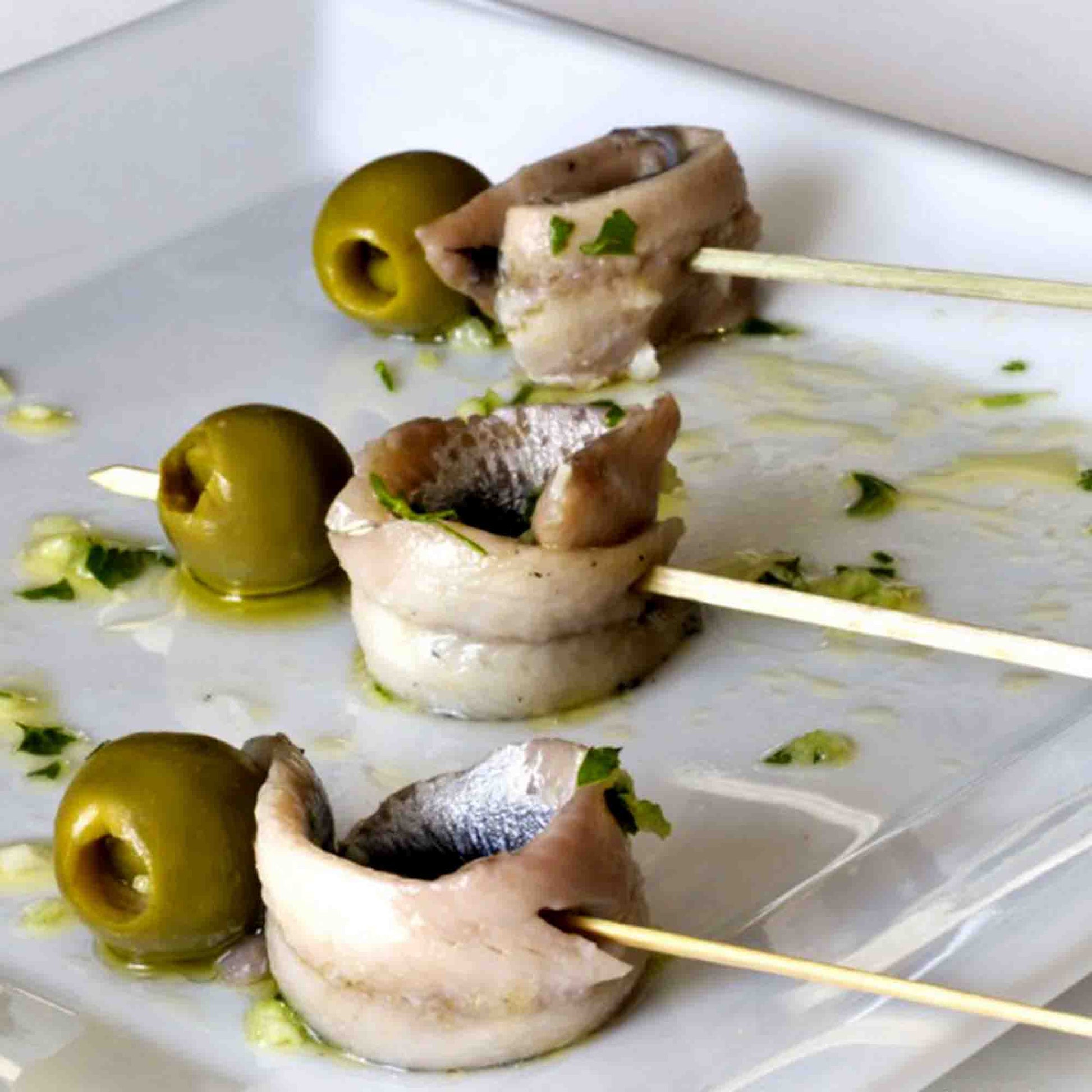 Boquerones, White Anchovies in Olive Oil, Garlic and Parsley