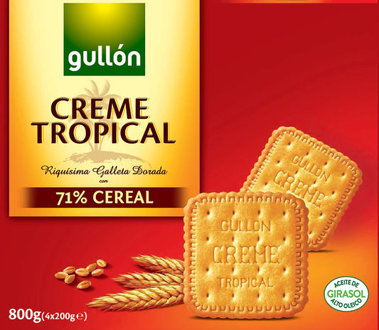 Gullón Creme Tropical Spanish Biscuits – 800g (4x200g)