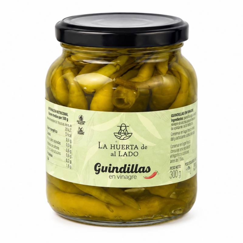 Pickled Guindilla, Green Basque Chili peppers, 340g