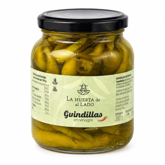 Pickled Guindilla, Green Basque Chili peppers, 340g