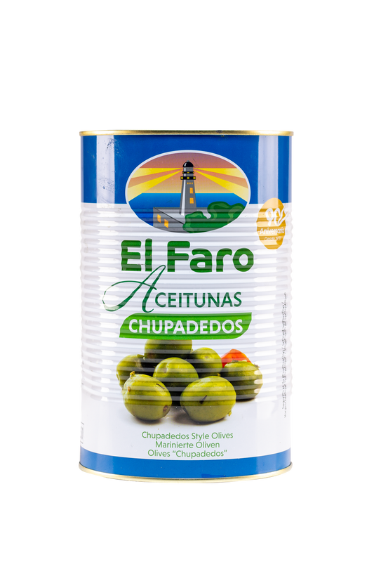Green Marinated Olives, Chupadedos, 4250ml - 2500g drained